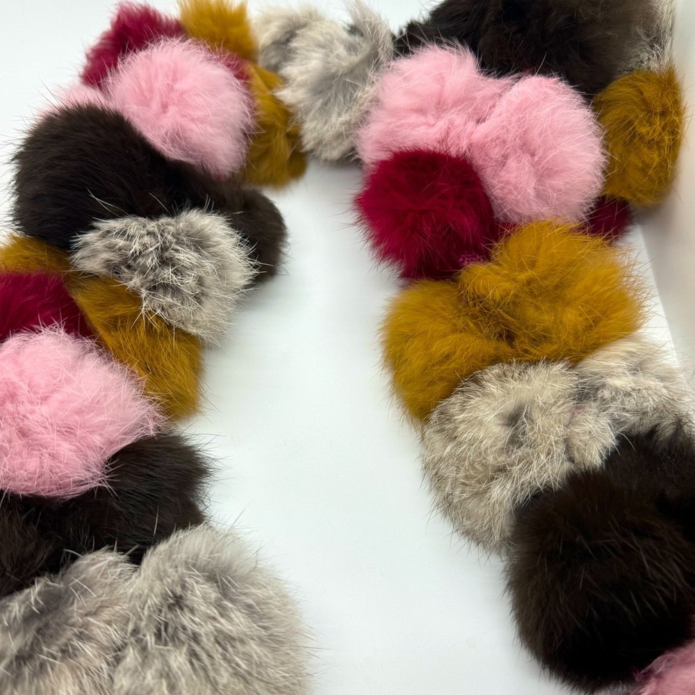 Vintage Cejon genuine rabbit scarf